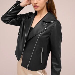 Abercrombie Vegan Leather Crop Jacket